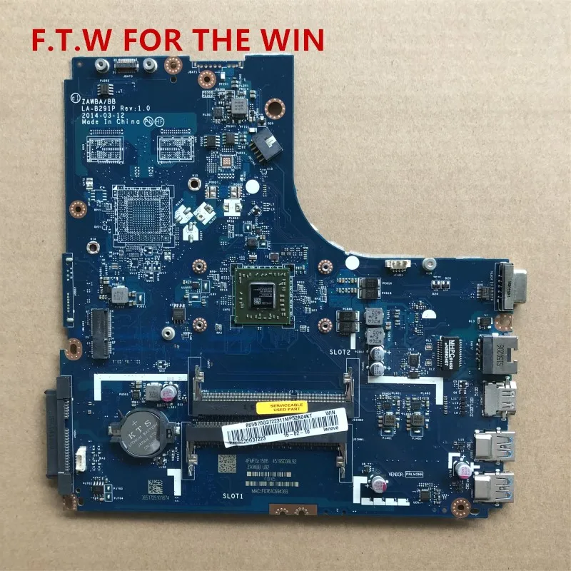 

MB 5B20G37223 para Lenovo B50-45 E50-45 N50-45 Laptop Motherboard E1-6010 CPU DDR3L 100% probado ZAWBA/BB LA-B291P REV 1.0