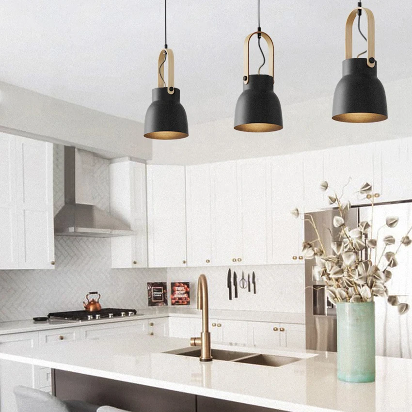 

Modern Living Room Decolate Black Pendant Lights Dining Room Bedroom Decorate Hanging Lamp Kitchen Fixtures Lighting Luminaria