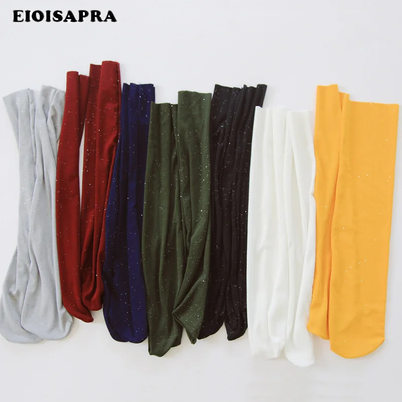 

[EIOISAPRA]Shiny Some Yarn Velvet Socks Women Creative Heap Heap Fashion Meias Shining Socks Japan Harajuku Calcetines Mujer