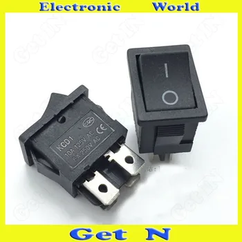 

20pcs Rocker Switches KCD1-104 4Pins 2Files Micro Rocker Switches Push Button KCD1 Switches Black