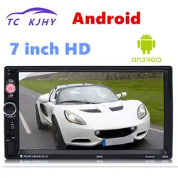 2 Din автомагнитола gps Android камера заднего вида дюймов 7 дюймов HD Автомобильный мультимедийный плеер USB Bluetooth колесо управление навигация