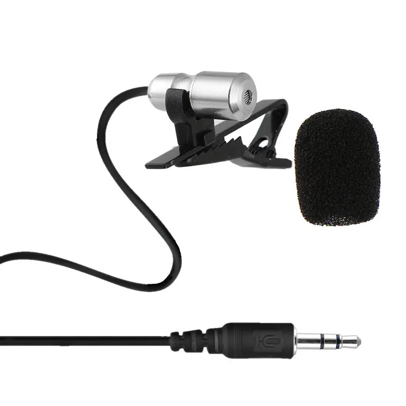 Мини маленький размер петличный нагрудный зажим для галстука конденсаторный Студийный микрофон с сумкой для хранения Универсальный микрофон для iOS/Android телефонов - Цвет: Black