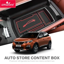 Для peugeot 3008 ii 3008GT 5008 ii 5008GT 2017 2018 подлокотник ящик для хранения аксессуары для интерьера автомобиля коробка закладочных уборки 3008 GT MK2