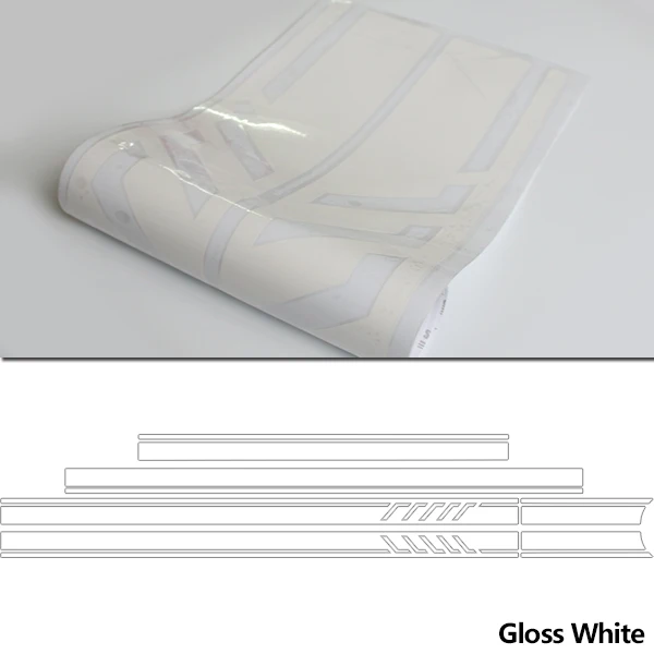 Edition 1 Стиль крышу капот боковые полосы наклейка наклейки для Mercedes Benz W117 C117 X117 CLA45 AMG черно-белый/5D углерода - Название цвета: Gloss White