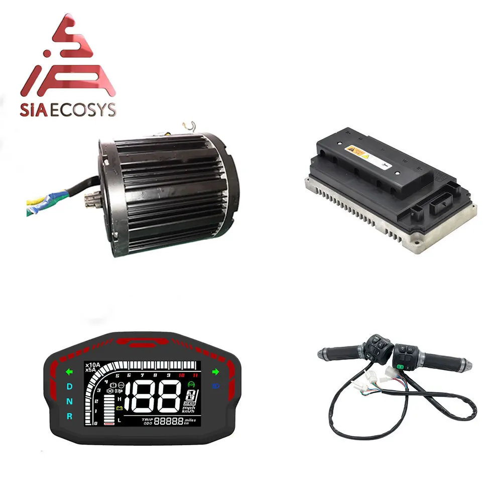 

QSMOTOR 138 3000W 72V 100KPH sprocket design mid drive motor power train kits with motor controller
