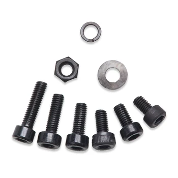 

300Pcs Black Carbon Steel Cylindrical Column Hexagon Screw Bolts and Nut Flat Pad Washers Spring Box Kit Assortment