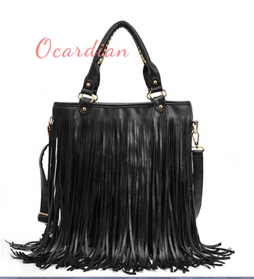 

OCARDIAN bolsos mujer Street Western Punk Tassel Fringe PU Leather handbag Shoulder Casual Bag Casual #30 2018 sale Gift