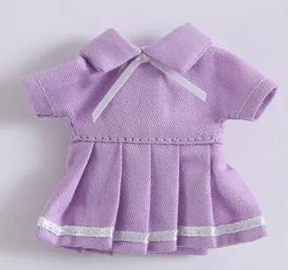 [1/12 платье куклы] OB11 платье 1/12BJD плиссированное платье, одежда(подходит для Ob11, obitsu11, BJD12, cu-poche - Цвет: purple