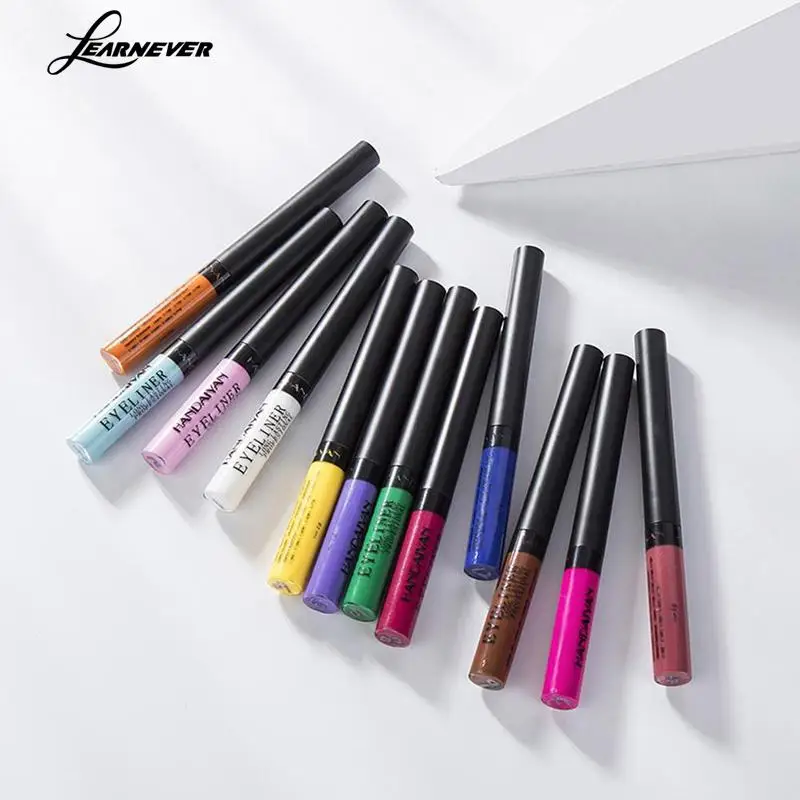 

12 Color Matte&Glitter Makeup Eyeliner Gel Waterproof Liquid Eye Liner Beauty Tool MYX7931