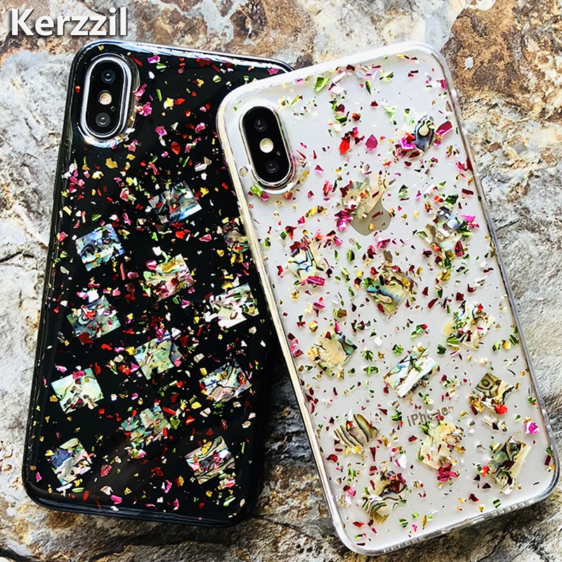 Kerzzil силиконовые Серебристые чехлы для телефонов iPhone X 6 6S Plus 7 8 10 цветной