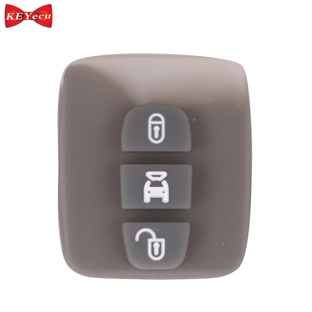 

KEYECU 5pcs for Chevrolet Captiva Replacement Remote Control Car Key Pad Button Rubber 3 Button