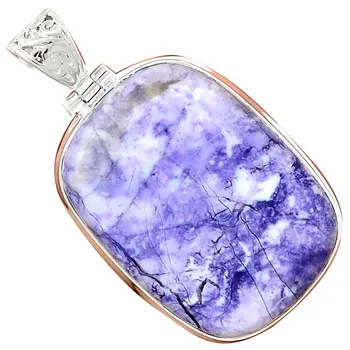 

Lovegem Genuine TI-FFANY JASPER Pendant 925 Sterling Silver , 50 mm, AP3142