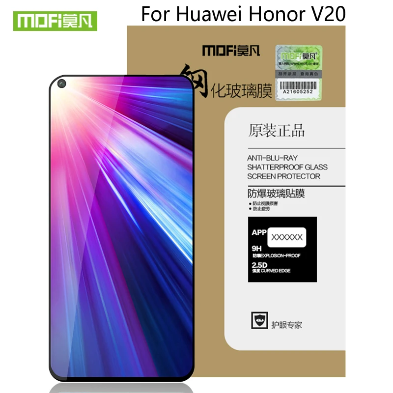 

2.5D 9H Screen Protector Tempered Glass For Huawei Honor View 20 Mofi color glass film For Huawei Honor V20 Protective film