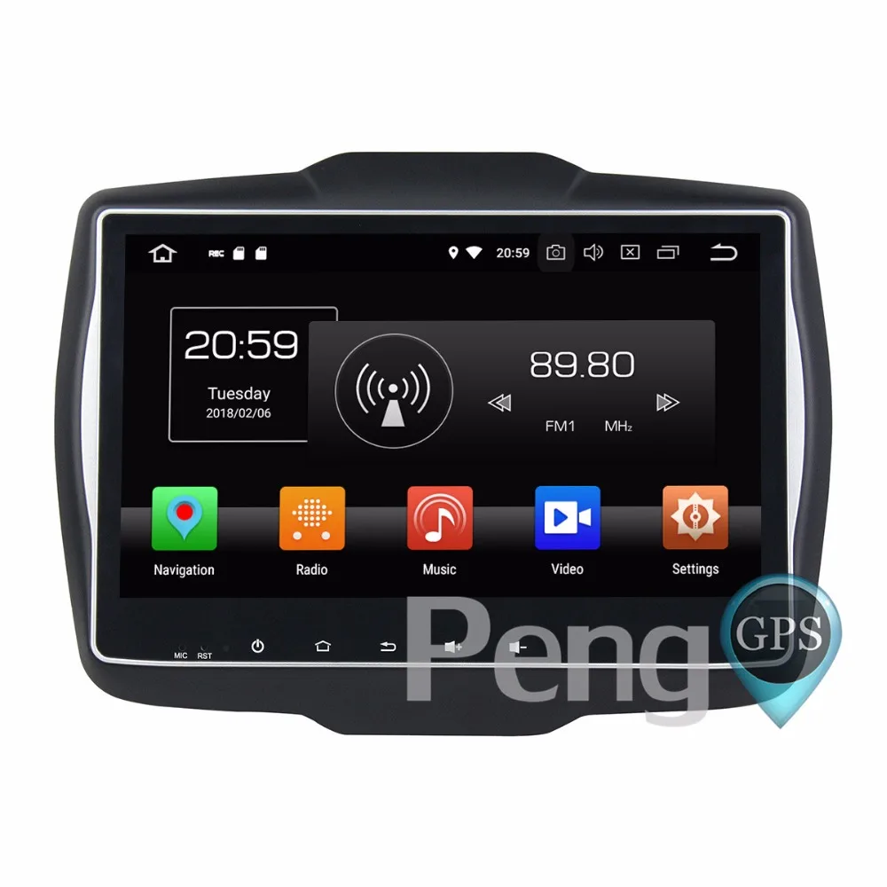 Flash Deal 4G+32G Octa Core 2 Din Stereo Android 8.0 Car Radio for Jeep Renegade 2016 2017  GPS Navigation CD DVD Player Bluetooth headunit 1