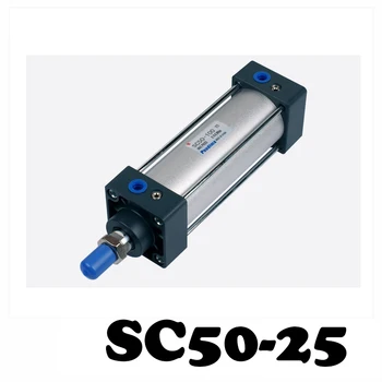 

SC50-25 pneumatic components 50mm Bore 25mm Stroke Rod aluminum alloy standard cylinder SC50X25