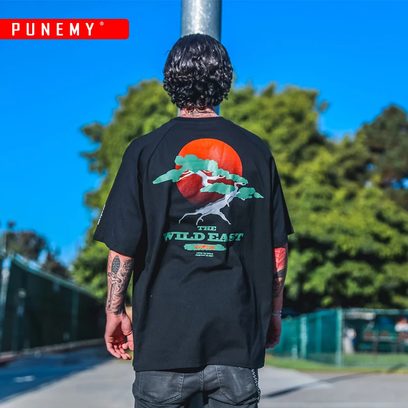 

Harajuku Japanese Fashion Men Pine Printed T Shirts Oversize T Shirt Streetwear Short Sleeve Top Tees Sweatshirt Couple Tee