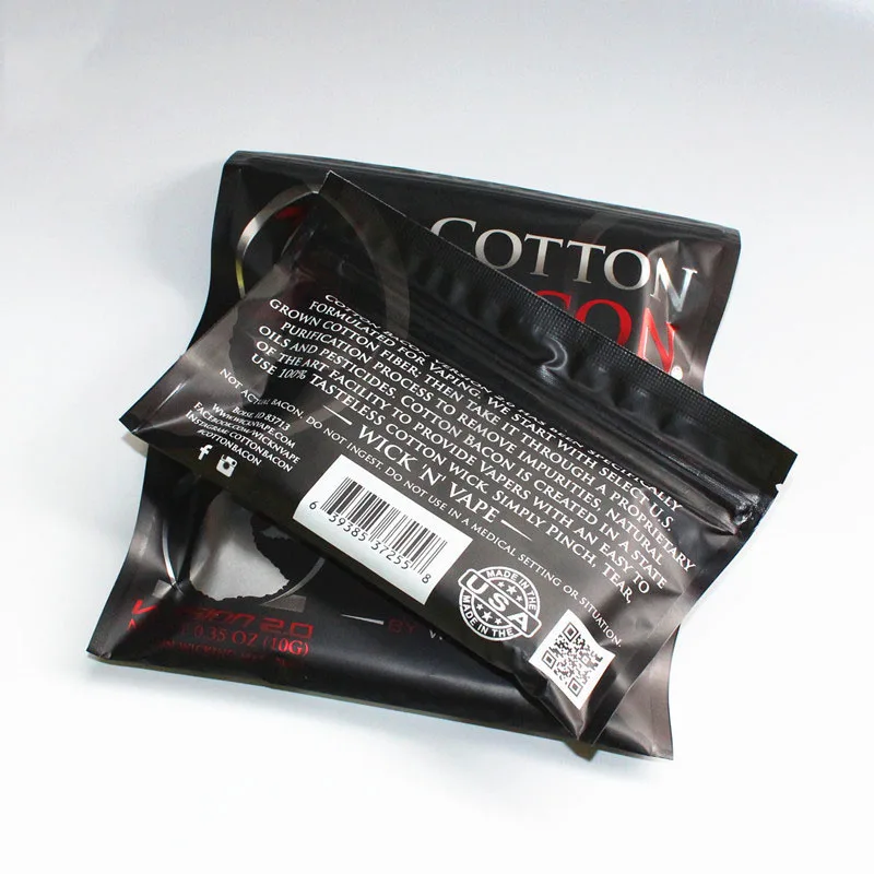 

1Pack arrival high quality Cotton Bacon rda cotton For RDA RBA Atomizer e cig DIY Electronic Cigarette Heat Wire Organic cotton