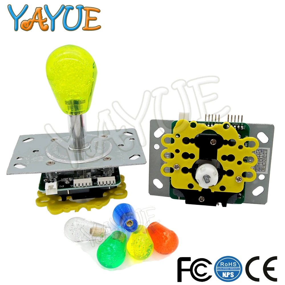 

2/4/8 Way Illuminated Arcade Joystick LED Oval crystal ball Rocker For Arcade Machine Game Jamma PC Games Raspberry