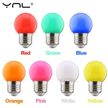 E27 Led צבעוני הנורה 220V נופש דקור חג מולד Led פיית אורות מקורה עבור ליל כל הקדושים חדש שנה חתונת קישוט צבע מנורה(China)