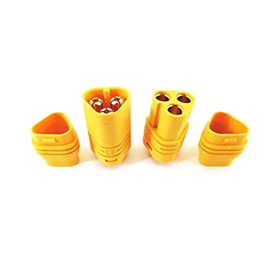 

THGS 5 Pairs MT60 3.5mm 3-wire 3-pole Connector Plug Set for RC ESC to Motor 5 Male Connectors & 5 Female Connectors