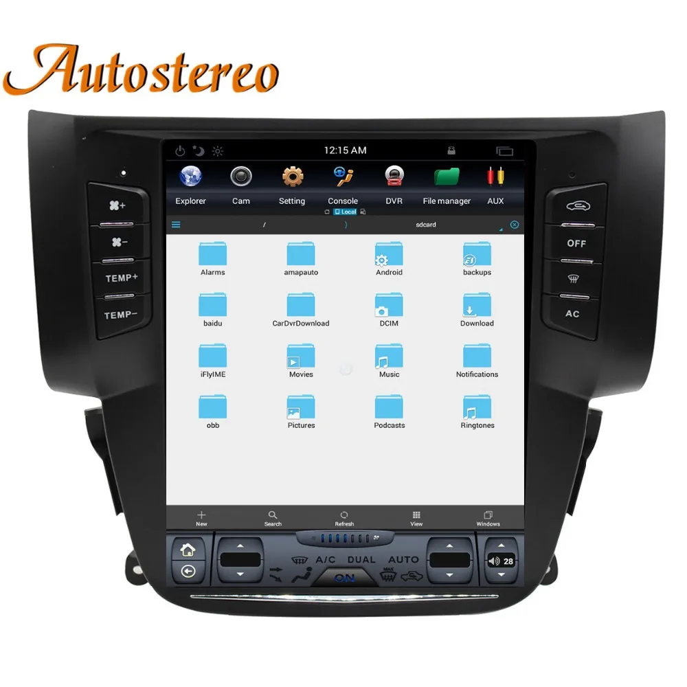 Excellent Android 7.1 Tesla style Car No DVD Player GPS Navigation For Nissan Sylphy 2012+ auto head unit multimedia radio tape recorder 5