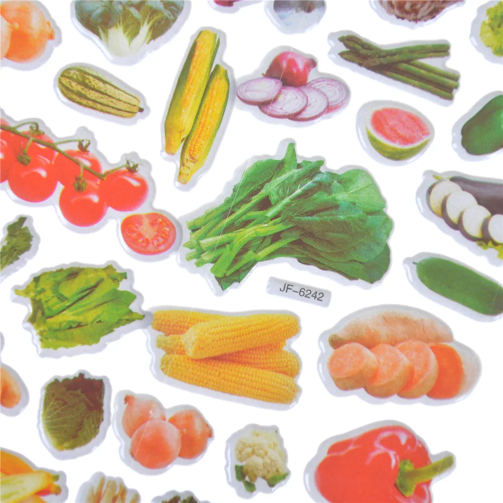 

Vegetables Greens Greengrocery Tomatoes Scrapbooking Bubble Stickers Emoji Reward Kids Toys