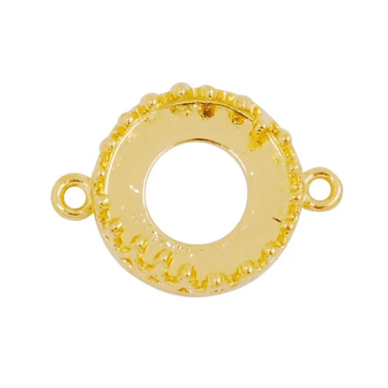 

18K Gold Plate Bezel Setting Open Back Bezel Cup Findings for Jewelry Making, 12.5*17mm
