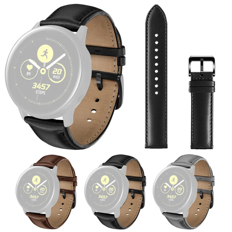 Кожаный ремешок для часов сменный Samsung Galaxy Watch active 20 мм 220 мягкий элегантный 40MR27 |