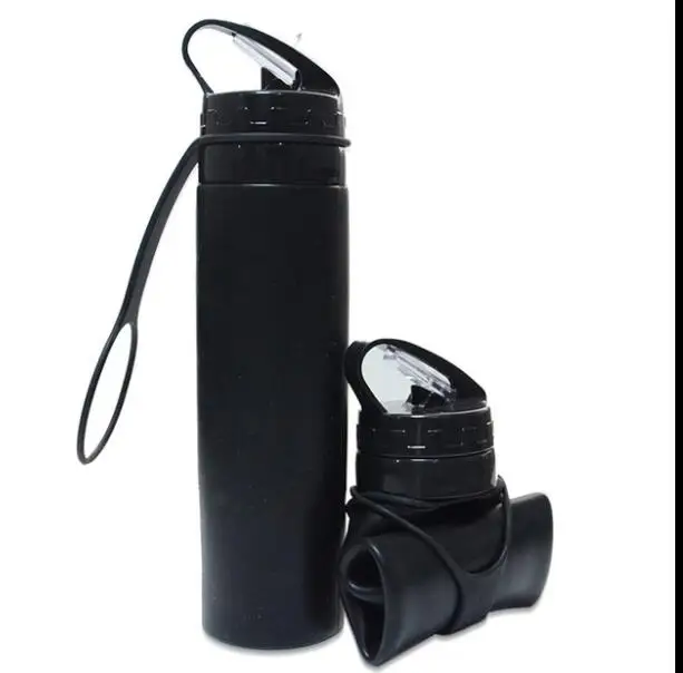 600 мл складная бутылка для воды портативная герметичная силиконовая Бутылка для путешествий на открытом воздухе для походов, для напитков Спортивная свободная вода BPA бутылка