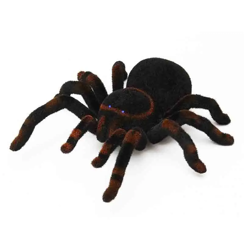 Brinquedos de Brincadeira Infravermelho Aranha Olho Brilho Halloween Simulação Assustador Pelúcia Tarântula Controle Remoto Complicado Macio 4-way rc 5 simulação assustador pelúcia assustador tarântula controle remoto