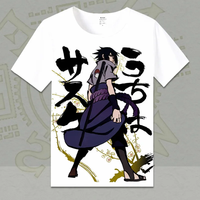 Футболка мужская с принтом из аниме The Uchiha Clan хлопковая тенниска коротким рукавом