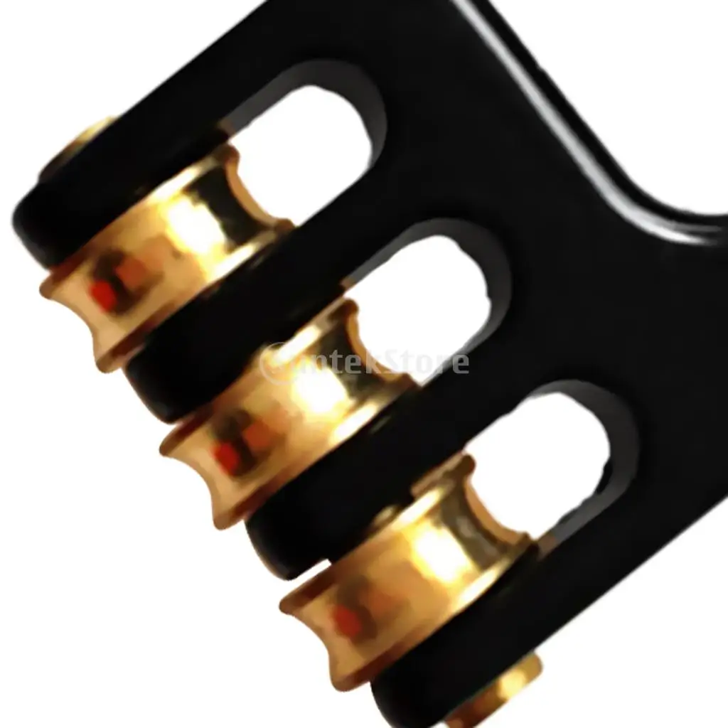 Aluminum Alloy Windsurf Rigging Pulley Hook 3 Wheels Downhaul Surf Sail Hardware Accessories