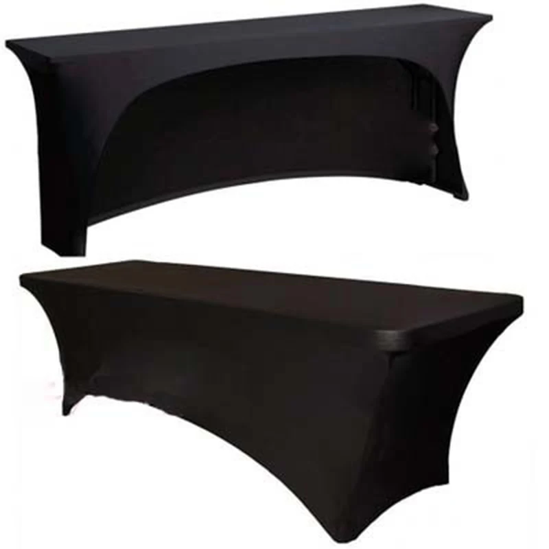 

Polyester Rectangular Spandex Lycra Table Cloth Cover Trestle Party Wedding Supply Table Cover 10Pcs/lot