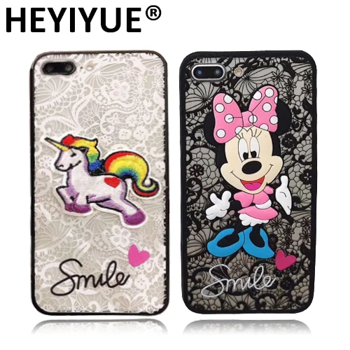 

Lovely Unicorn Flower Minnie Plastic Back Cover Case For Huawei P30 / P30 Pro