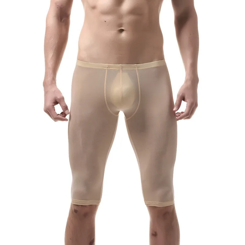 Ультра тонкие мужские сексуальные обтягивающие шорты для бега, спортивные короткие штаны, Мужские дышащие леггинсы для фитнеса, бодибилдинга, спортивные штаны