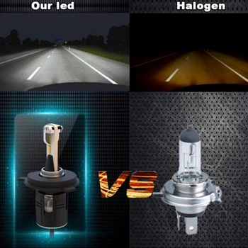 

Mini size IP68 CSP motorcycle LED headlight bulb H4 high low beam H7 LED lamps 6000k 12V 24V 30w 4200lm each bulb with turbo fan