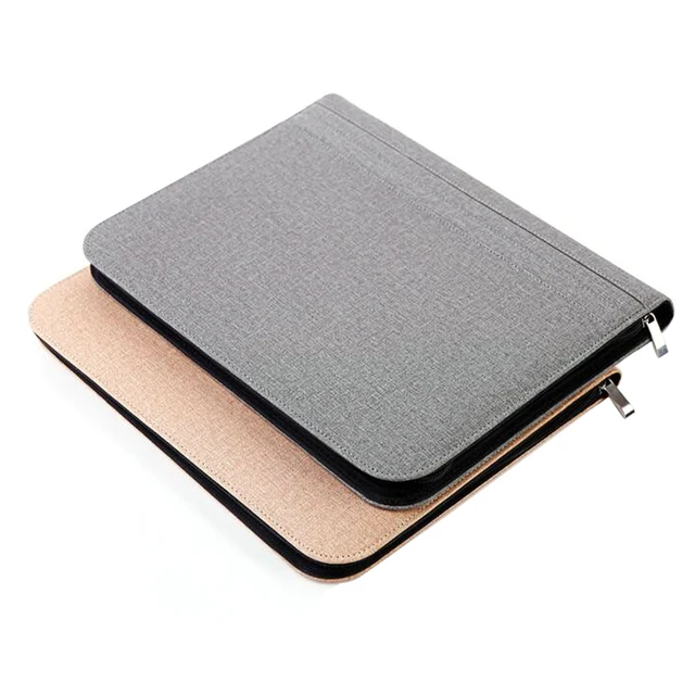 Office School Supplies Notebooks Writing Pads Zipper Padfolio A4