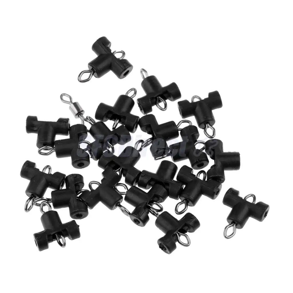 20pcs Slider Swivel Rig Beads Fishing Bait Clip Line Rigs Running Ledger