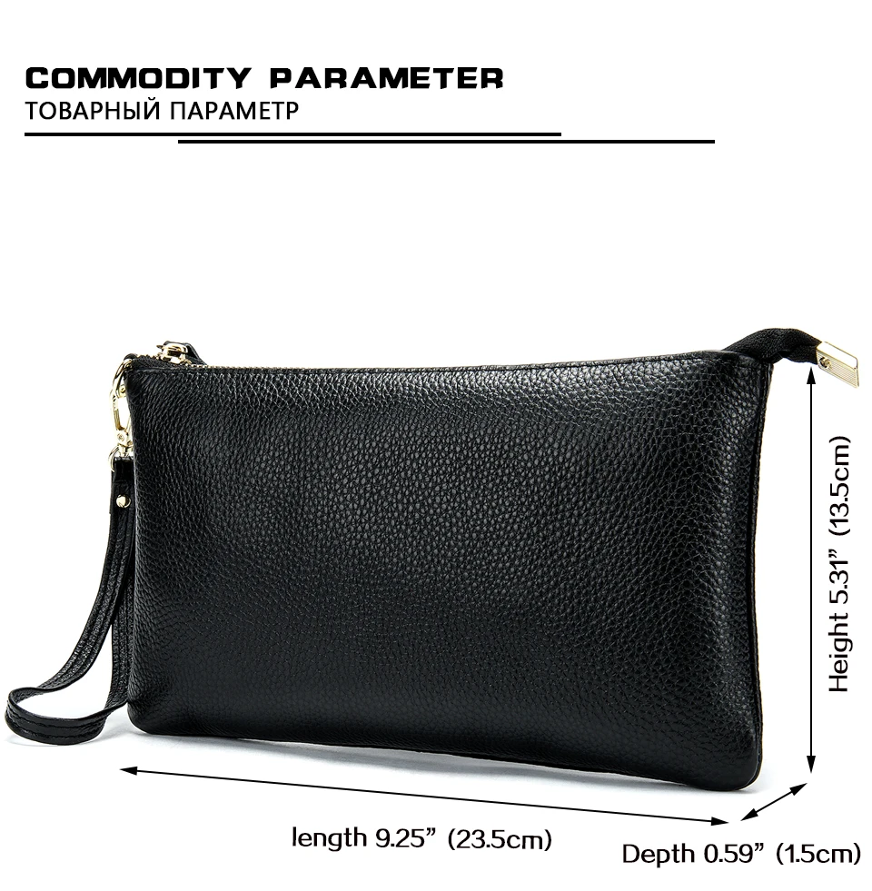 Wallet Female Card Holder Coin Purse Women Genuine Leather Long Wallet for Credit Cards Bag Purses for Women Shoulder Bags 3