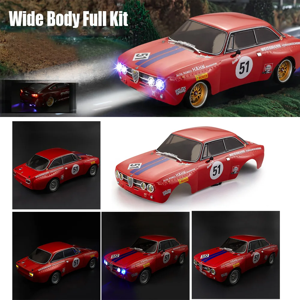 RC Car Body Shell 48251 257mm for Alfa Romeo 2000 GTAm Finished Body Red Frame 1:10 Electric Touring RC Drift Car DIY Parts RC Car Body Shell 48251 257mm for Alfa Romeo 2000 GTAm Finished Body Red Frame 1:10 Electric Touring RC Drift Car DIY Parts