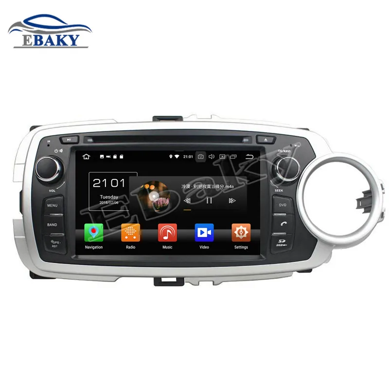Top NaviTopia 7inch 4GB RAM 64GB ROM Octa Core Android 9.0 Car DVD Player For Toyota YARIS 2012 2013/GPS 4