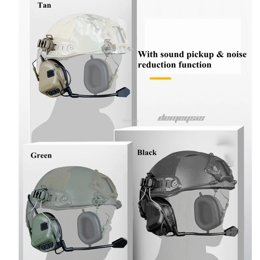 Тактический шлем гарнитура для быстрого шлема рельсовый адаптер страйкбол стрельба обучение наушники Тактика Военные гарнитуры