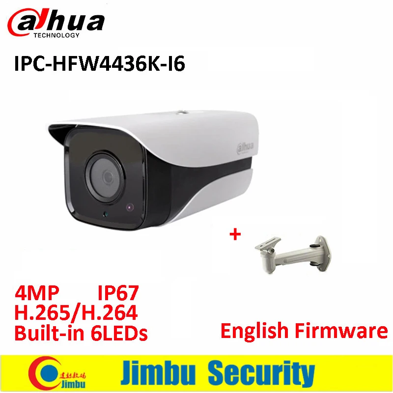 

Dahua IP Camera DH-IPC-HFW4436K-I6 4MP English Firmware H.265/H.264 Face detection Network IR150m WDR Bullet with free bracket