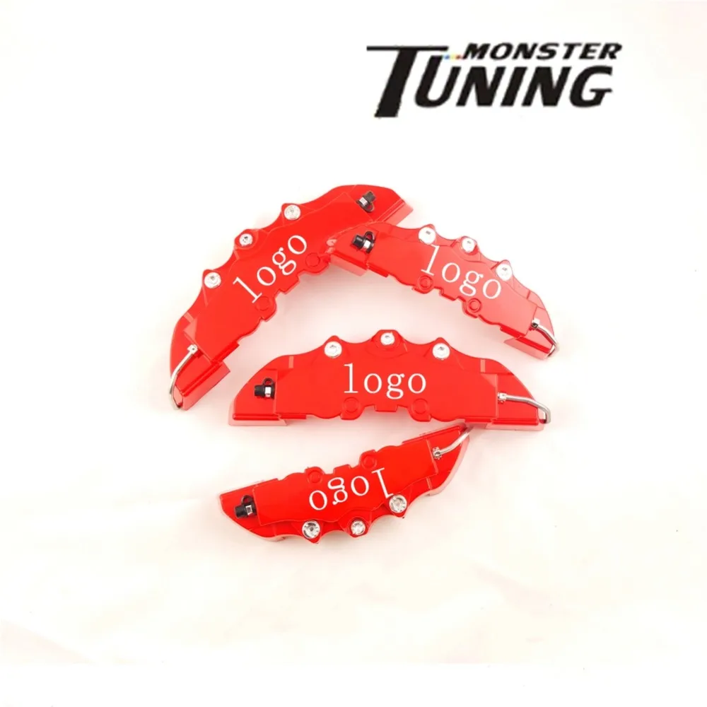 

Tuning Monster 4 PCS Car Auto Disc Brake Caliper Cover With 3D Word Universal Kit Fit to 17 Inches 2 Medium and 2 Small