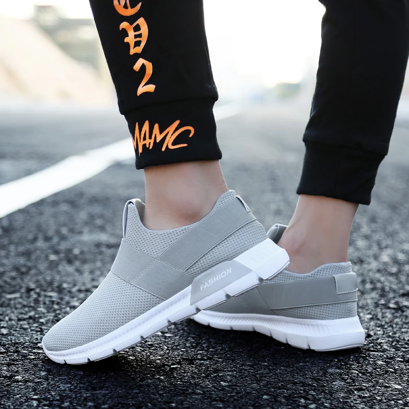 Breathable Casual Shoes Men Comfortable Shoes Lightweight Sneakers Black Footwear Men Lace Up Shoes Men Big Size