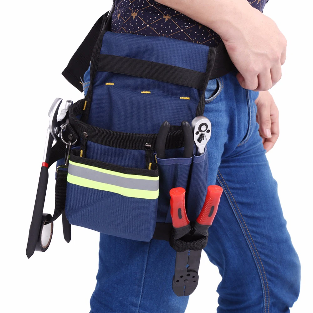 

Electrician Waist Bag Tool Holder Convenient Work Organizer Pouch Belt Men Multi-Pockets Tool Bag For Hand Tools Screwdrivers