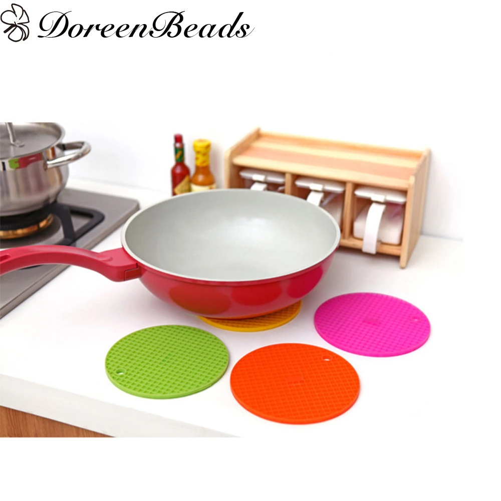 DoreenBeads Silicone Mats Baking Liner Bowl Mat Heat Insulation Pad