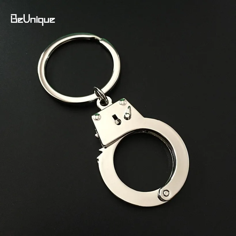 Simulation Metal Handcuff key chain Movable mini Love handcuffs key