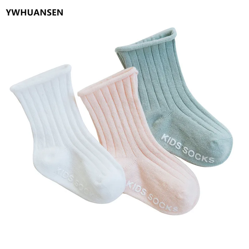 YWHUANSEN/3 пар/лот для детей от 0 до 4 лет весенне-осенние нескользящие носки