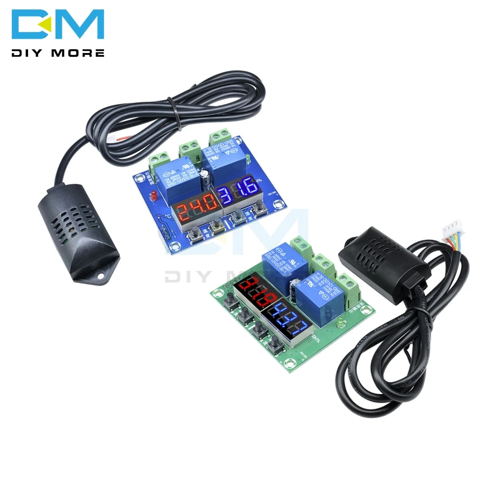 

XH-M452 DC 12V LED Digital Display Temperature Humidity Thermostat Controller Board Module Integrated with SHT20 Sensor Probe
